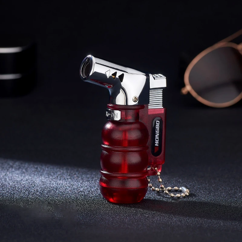 Turbo Jet Windproof Spray Gun Visible Butane Gas Lighter Cigar Pipe Cigarette Accessories Outdoor Camping Ignition Tool