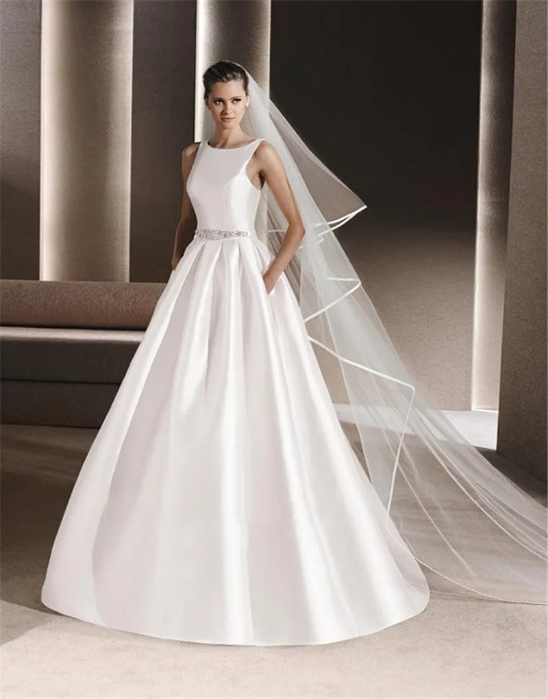 Voile de mariée Long en Satin pour femmes, 2 couches, 3 mètres, bord blanc ivoire, accessoires de mariage en Tulle