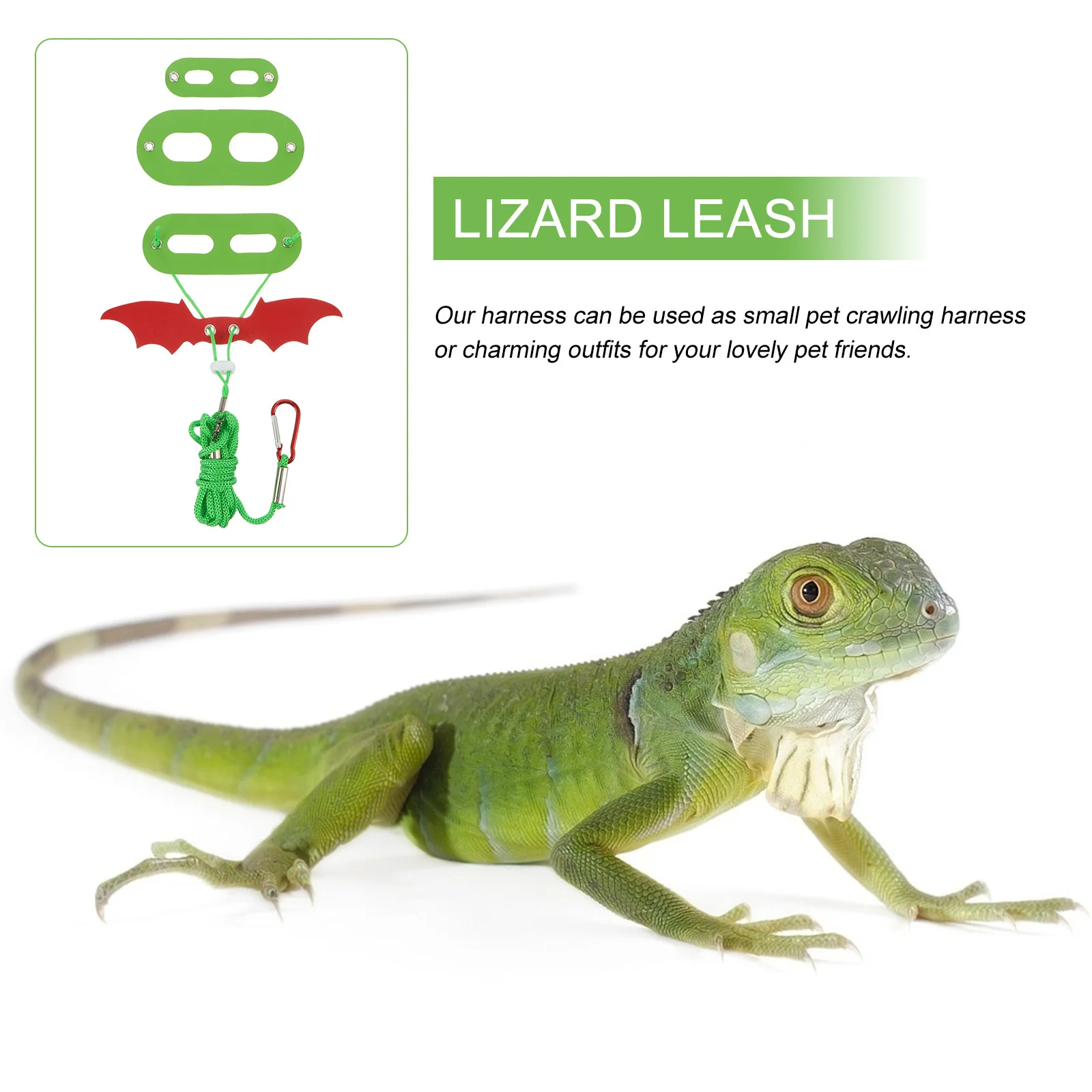 

Lizard Harness Leash Set Reptile Accessories Costume With Wings Pet Walking Outdoor Safety Gear For Small Pets Lizard Suit