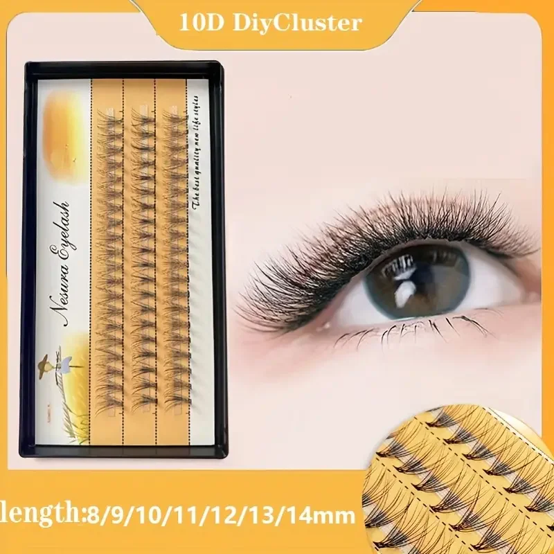 1box/60 Bundles 10D 20D Fake Eyelashes, Imitation Mink Individual Eyelash, Natural Thick Lashes, Eyelash Extensions For Make Up