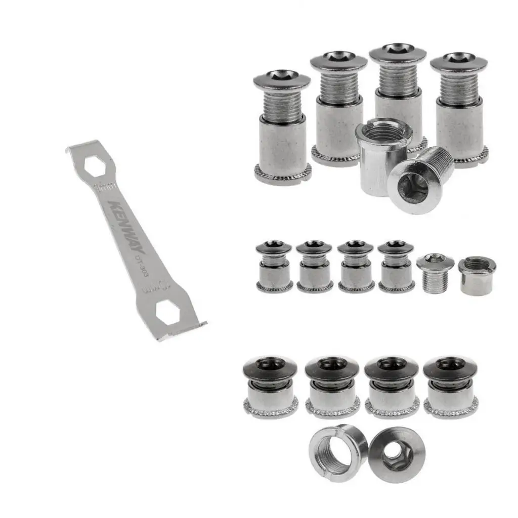 

High Strength Crank Bolts Set Crank Spanner Bicycle Crankset Replacement Parts for Road Bike and MTB Single Double Crank