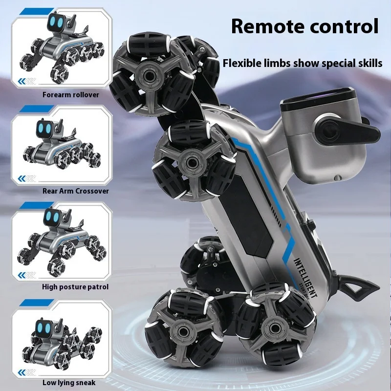 Eight-Wheel Stunt Mechanical Dog Remote Control Toy Gesture Induction Climbing Deformation Electric Intelligent Dog Custom