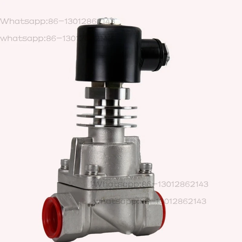 

Stainless steel high temperature steam solenoid valve 250 degrees high temperature heat transfer oil on-off valve 2.5MPAAC220V