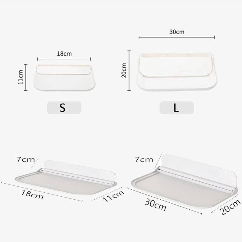 Foldable Wall Shelf Easy Installation Storage Rack