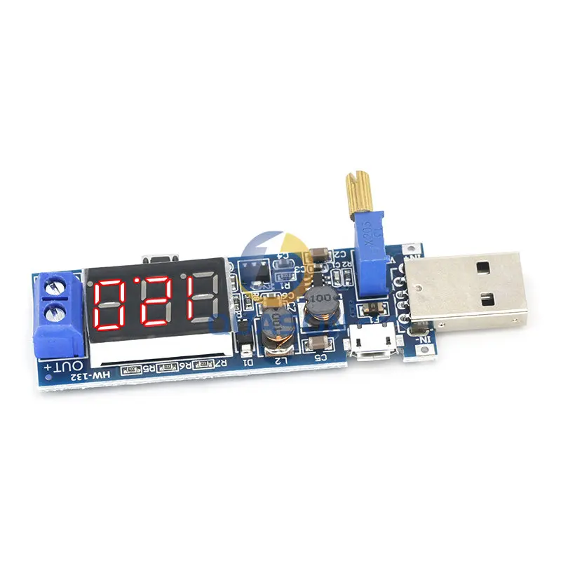 Boost Buck Converter USB Step UP / Down Power Supply Module DC-DC 5V to 3.3V / 12V Adjustable Output DC 1.2V-24V