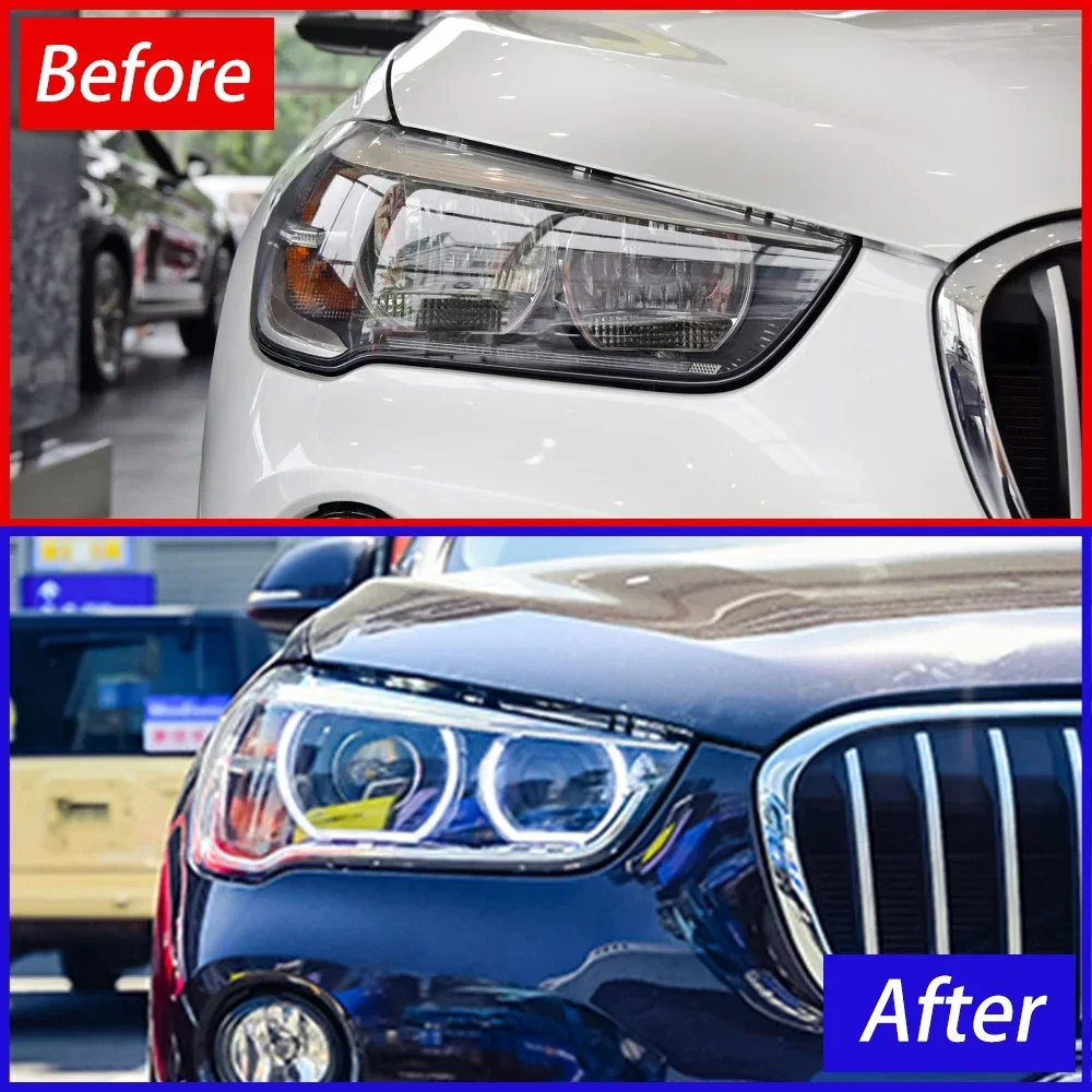 مصابيح أمامية للسيارة لسيارات Bmw X1 2016-2019 F48 F49 Led مجموعة مصابيح أمامية للسيارات ترقية عالية التكوين ملحقات عدسة العرض #5