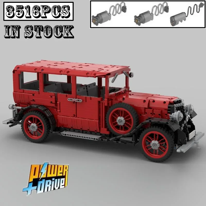 

New MOC 1:8 Scale Technical PV 659 Vintage Car Building Blocks Bricks Remote Control Sports Car Toys Children Birthdays Gifts