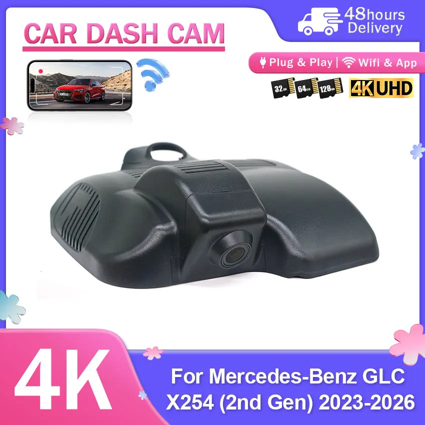 Video Recorder Dashcam OEM For Mercedes-Benz GLC X254 (2nd Gen) 2023-2026 4K UHD Plug and Play WIFi Car DVR