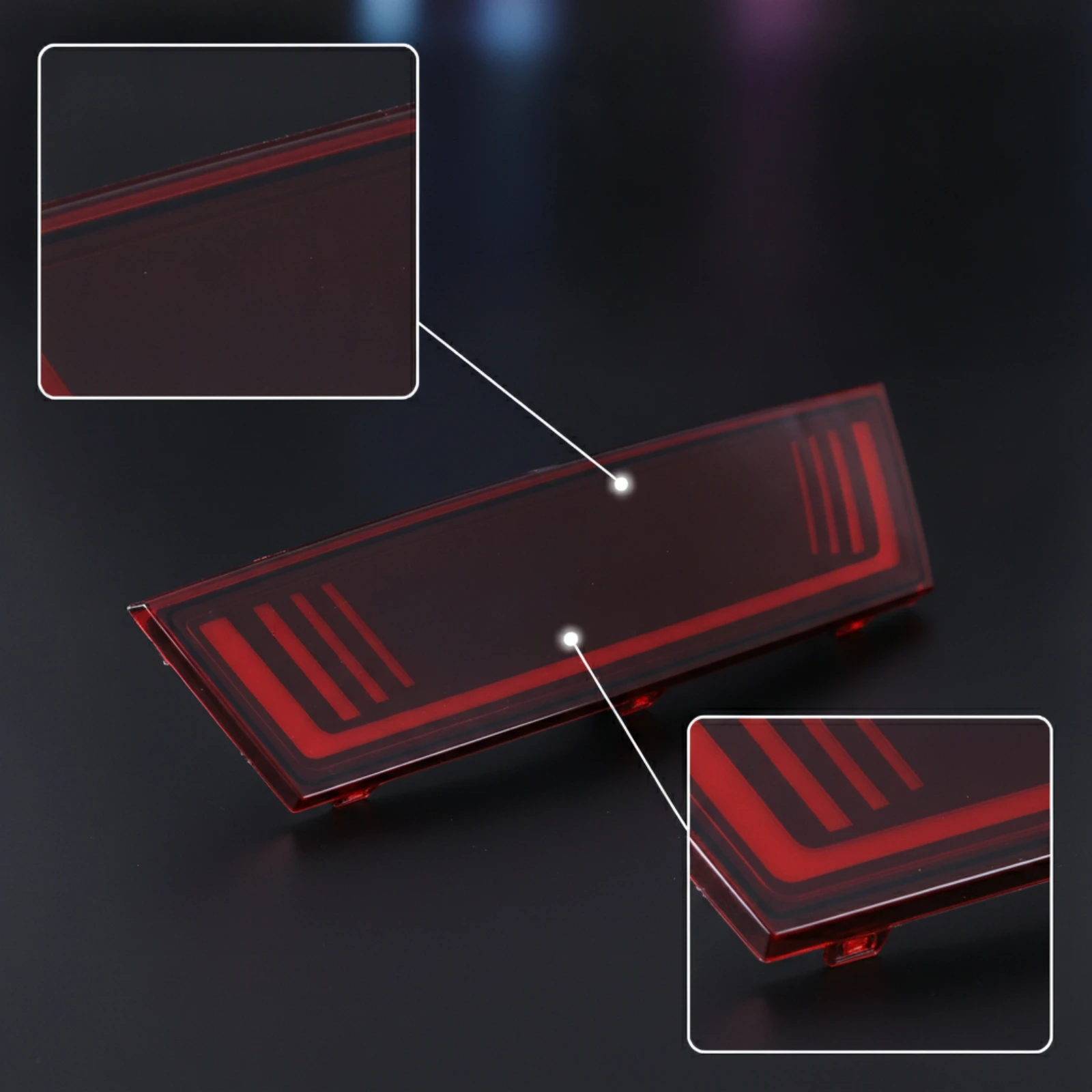 Rear Bumper Light Smoked Rear Bumper Tail Light Lamp Red Replacement for Electric Vehicle Owners