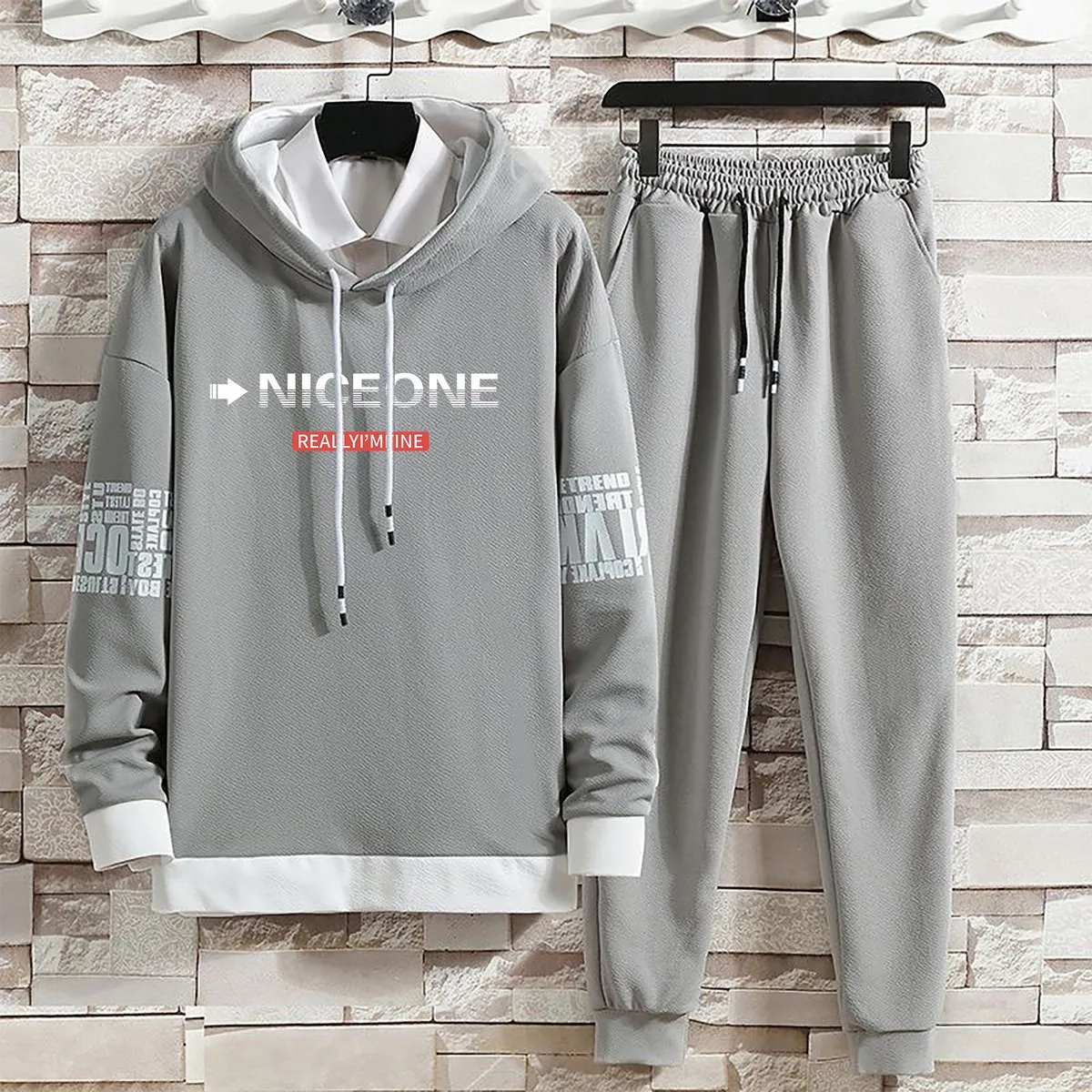 Summer Autumn Suits Hoodies Set Pants Pullover Hat Casual Hood  Print Sweaterhoodie Men Clothing for Men New Top Long Sleeves