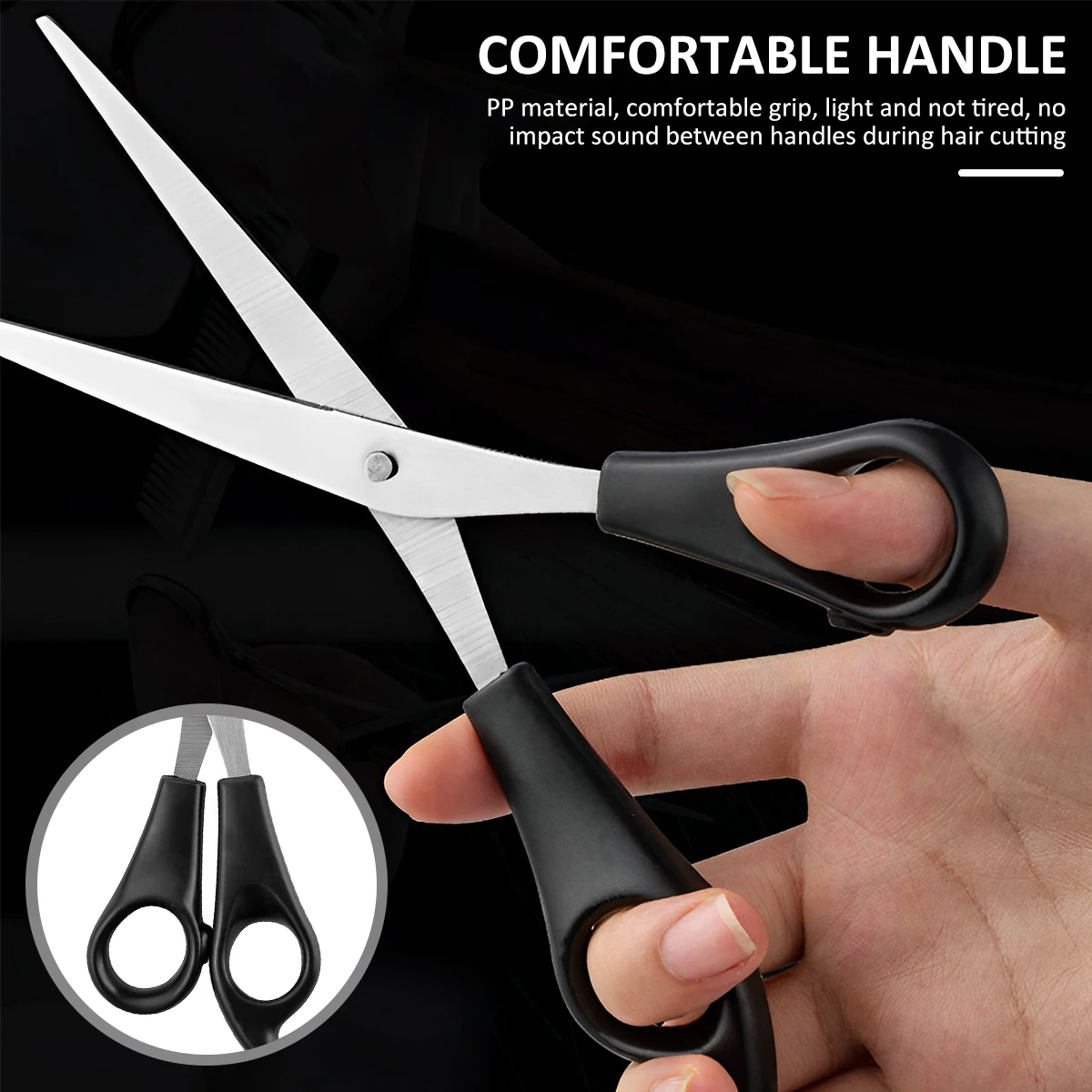 قص الشعر مقص مجموعة الفولاذ المقاوم للصدأ ترقق مقص مع مقص مسطح مشط المنزل صالون حلاقة مقص تصفيف أداة
