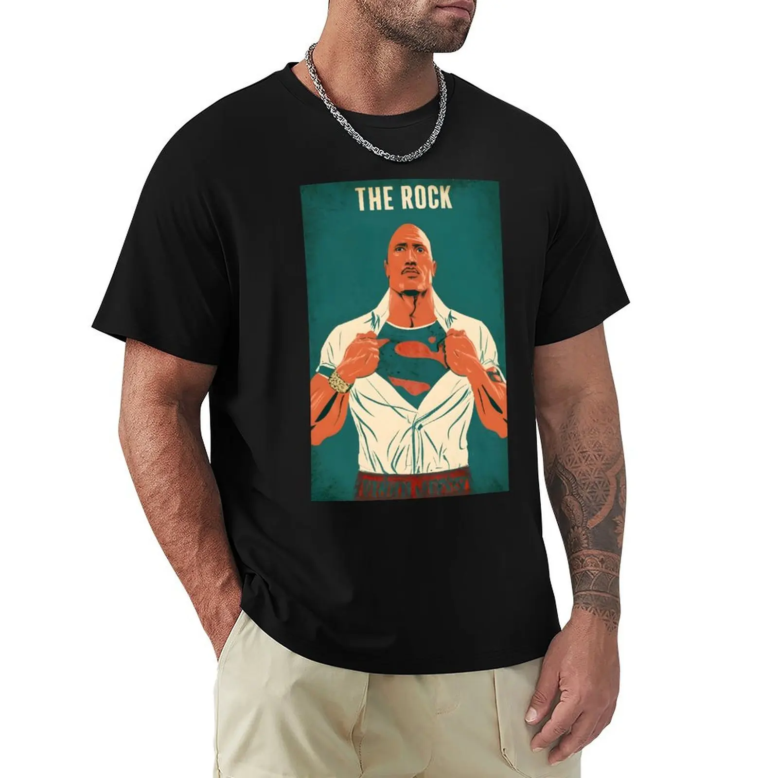 

Dwayne the super Johnson - The super Rock T-Shirt Aesthetic clothing plain compression shirt men