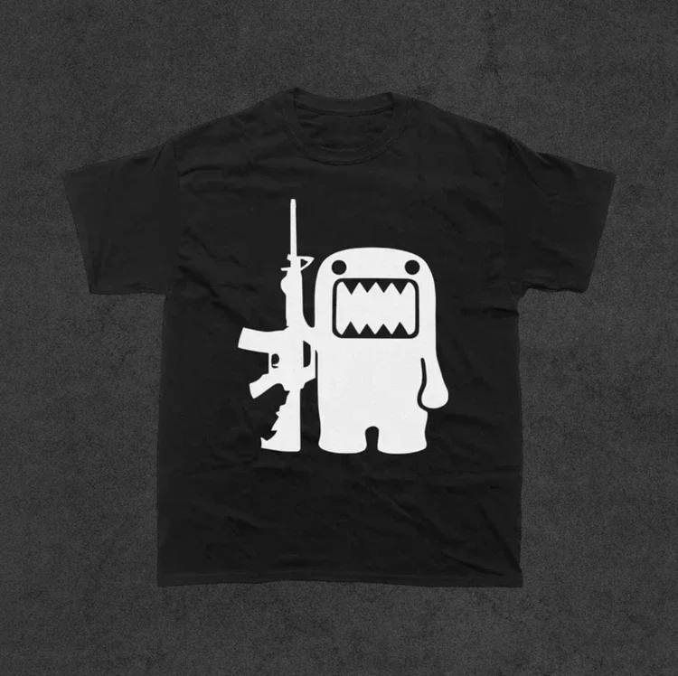 2025年夏 ラインストーン付き 面白い柄 デイリーTシャツ 男女兼用 シンプル カラーブロック 多用途 ゴシック 半袖 ルーズTシャツ