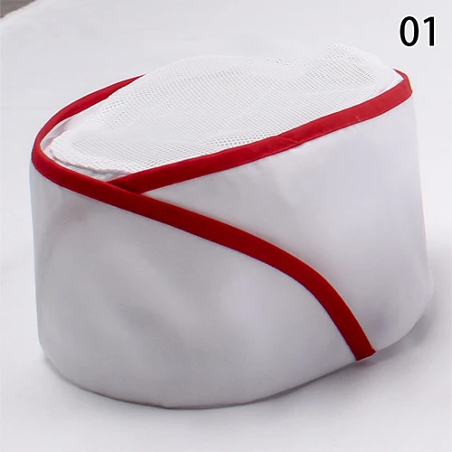 Imagen 2 del producto Gorro de Chef japonés de malla transpirable para hombre y mujer, gorro de trabajo para Catering, restaurante, cocina, camarero, uniforme de trabajo, gorros a prueba de polvo