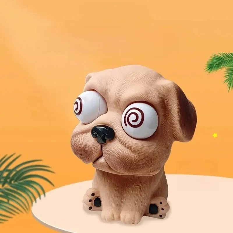 Eye-Popping Dog Decompression Toy Adult Anti-pressure Squeeze Toys Anxiety Sensory Office Portable Pendant Child Soft Rubber Toy