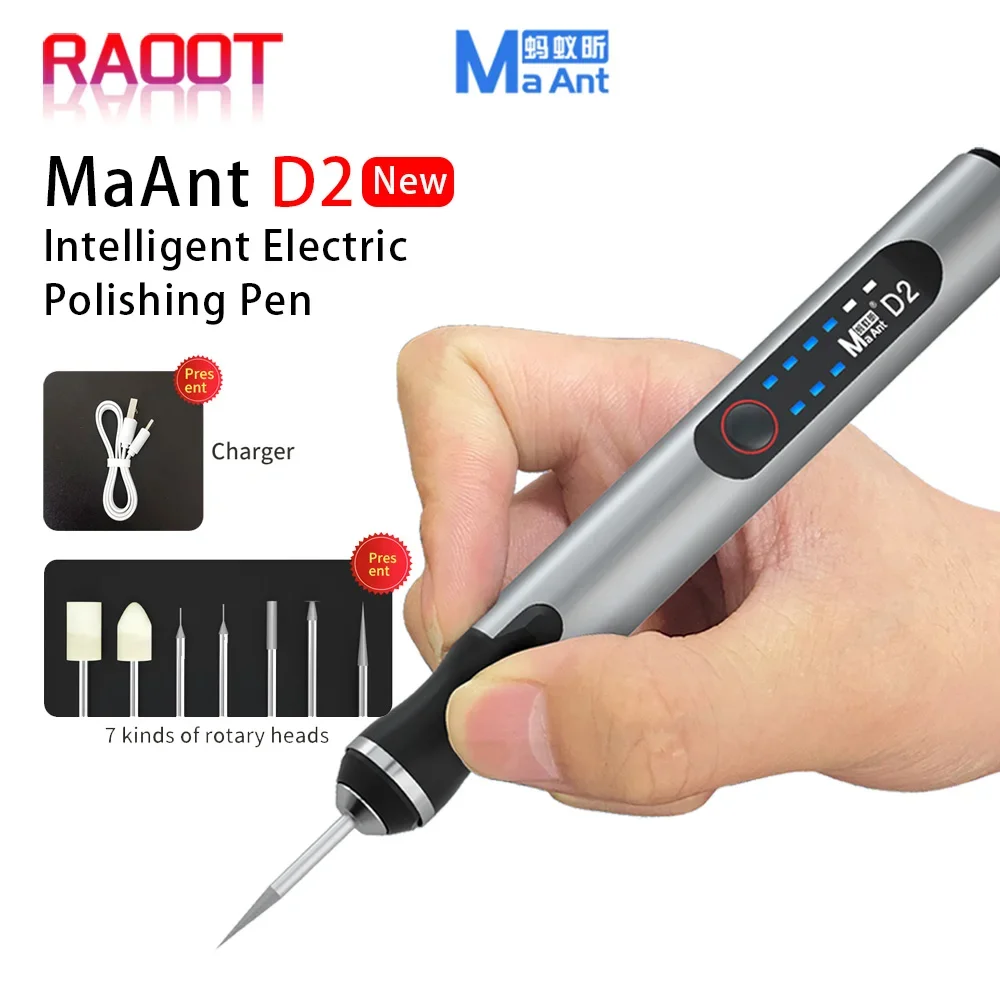 

MaAnt D1 D2 Speed Adjustable Engraver Electric Grinding Pen Small Grinding Machine Mini Handheld Tool Set DIY Jade Polishing Pen