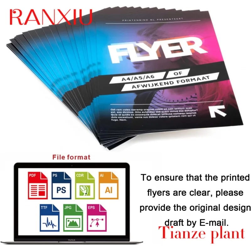 Custom Custom Print Flyers Packing Advertising Paper Printing Business Flyer