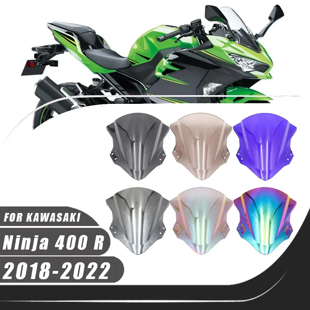 

For 2018-2022 Kawasaki Ninja 400 EX400R 2021 2020 2019 NINJA250 EX250 Motorcycle ABS Windshield Windscreen Wind Deflectors