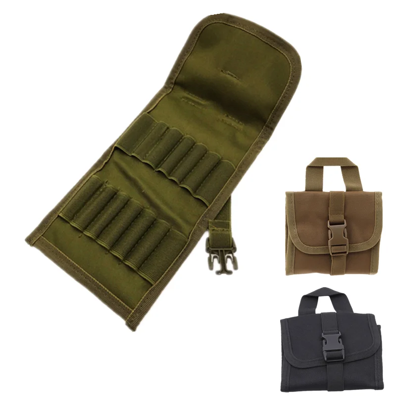 14 Rounds Molle Ammo Pouch Foldable Ammo Carrier Bag Shotgun Bullet Shell Holder Rifle Cartridge Hunting Gun Accessory