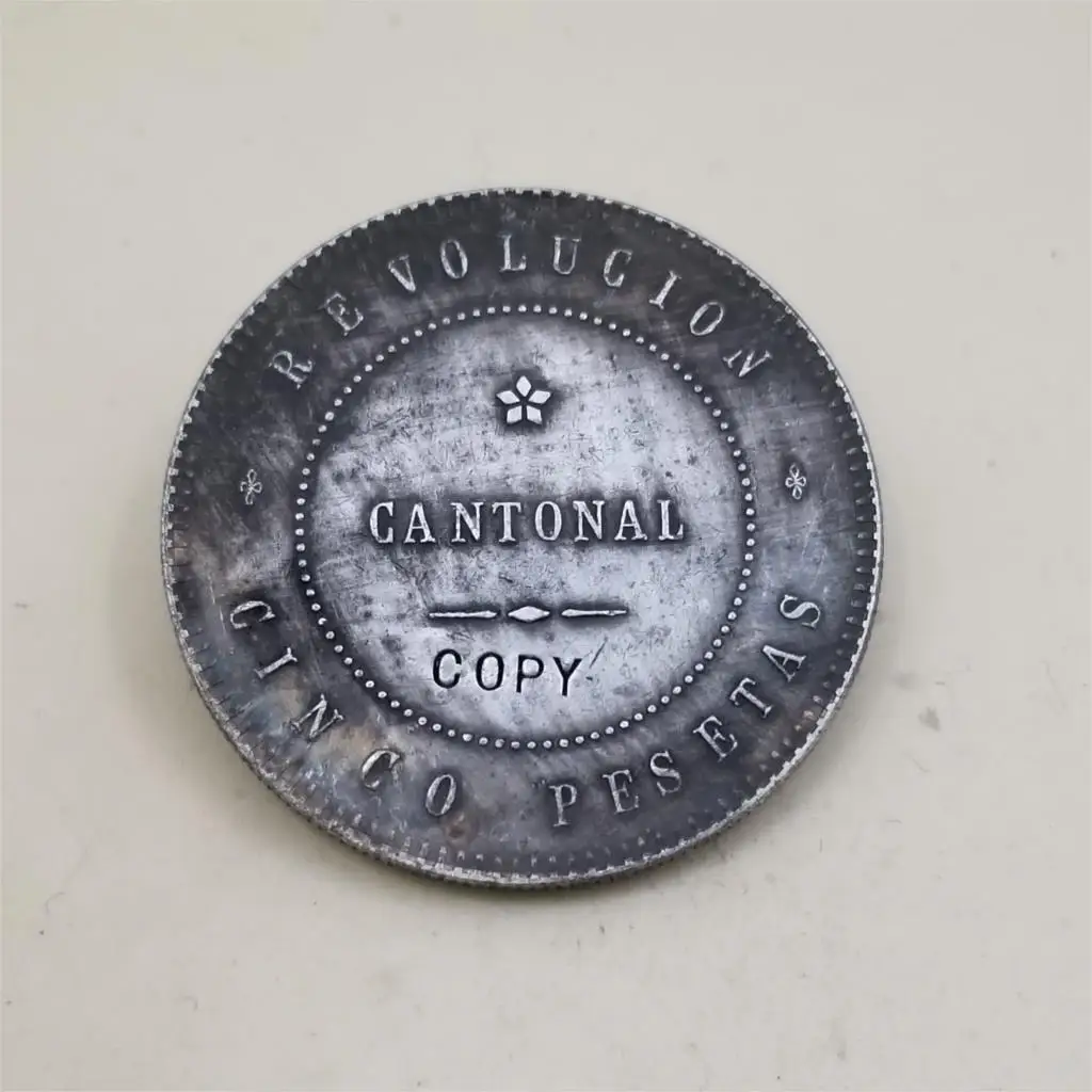 1873 SPAIN CARTAGENA REVOLUTIONARY 5 PESETAS(20 REALES) copy coins commemorative coins-replica coins