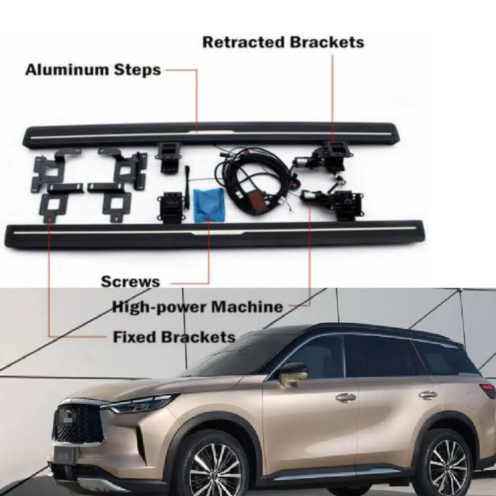 

Подходит для 2022 2023 Infiniti QX60 разворачиваемая электрическая подножка Nerf Bar