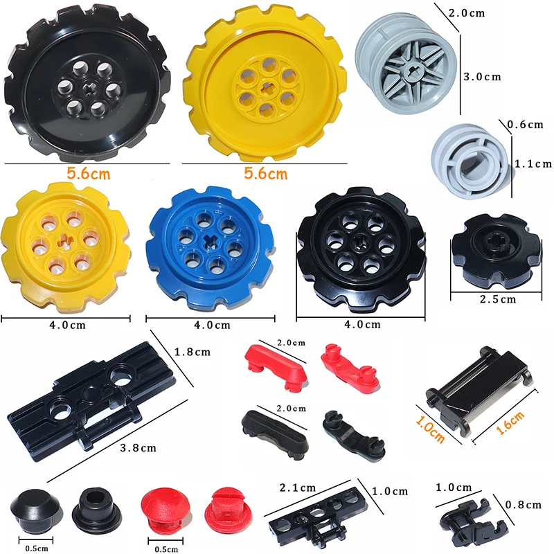 

Technical Parts Building Blocks Link Chain Tank Belt Track Wheels Truck Car Gear MOC Brick Toy 3711 3873 88323 57520 57519 42529