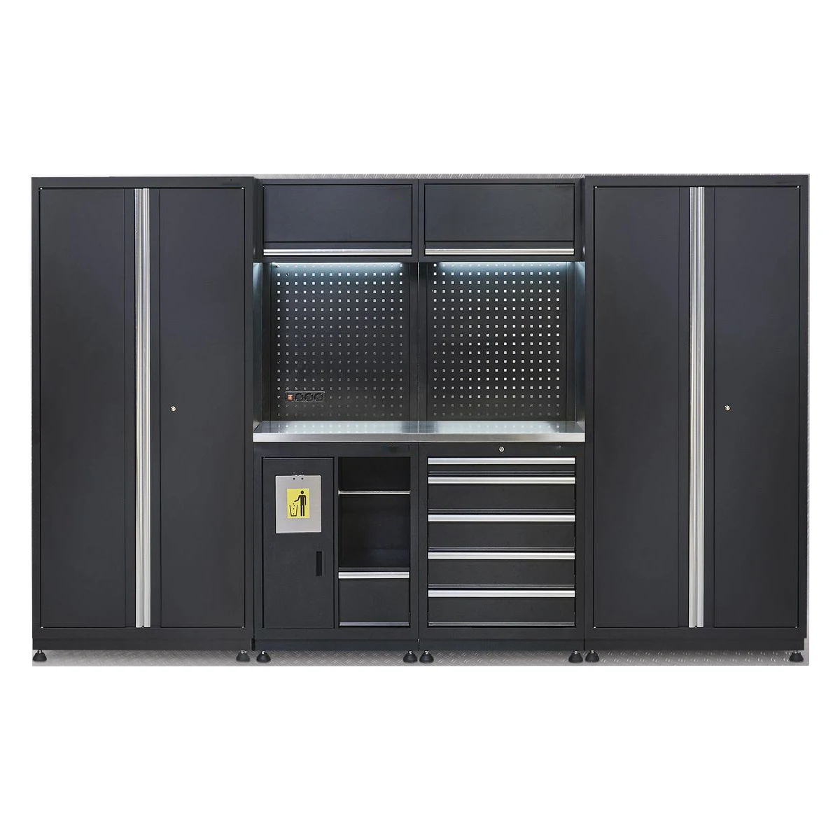 

3.1M Long Garage Storage Steel Modular Tool Cabinet for Workshop Metal Toolbox Durable Workbench
