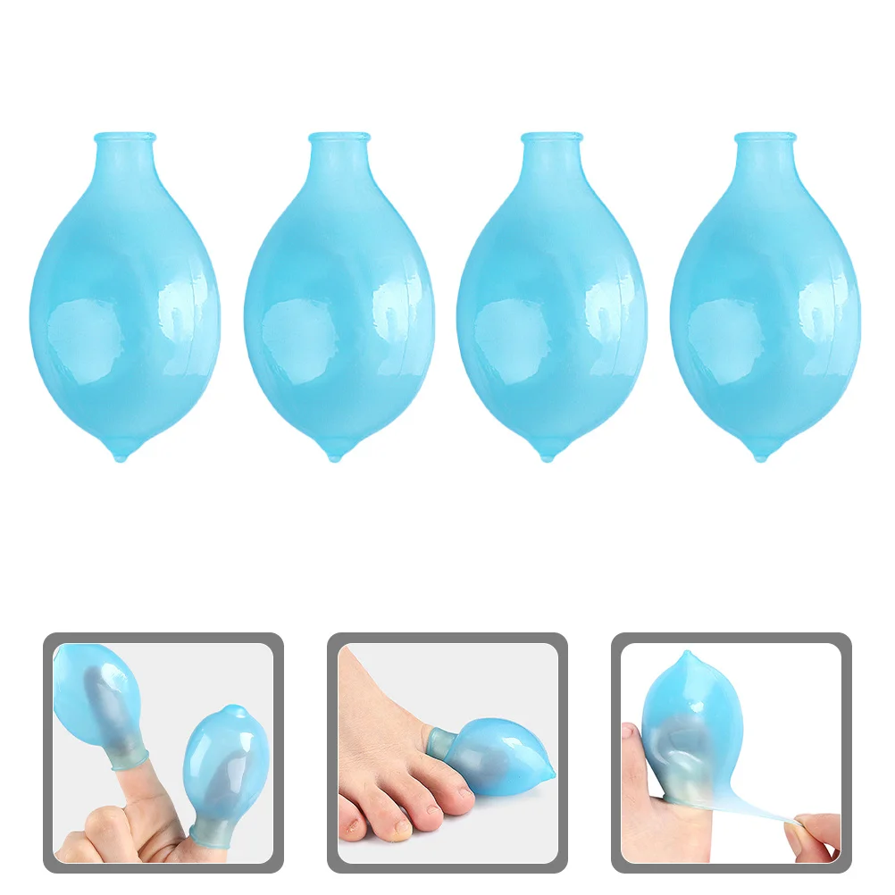 

4Pcs Tpe Toe Sleeves Finger and Toe Protectors Reusable Non-Slip Nail Protection for Home Salon Care Windproof Overshoes Size L