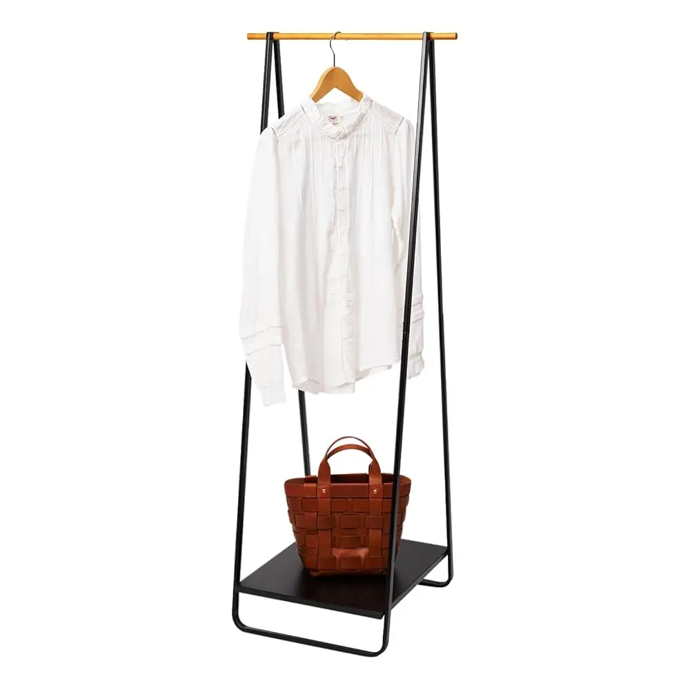 

Home Tower Freestanding Coat Hanger Clothes Ra With Shelf, 55"" - Steel