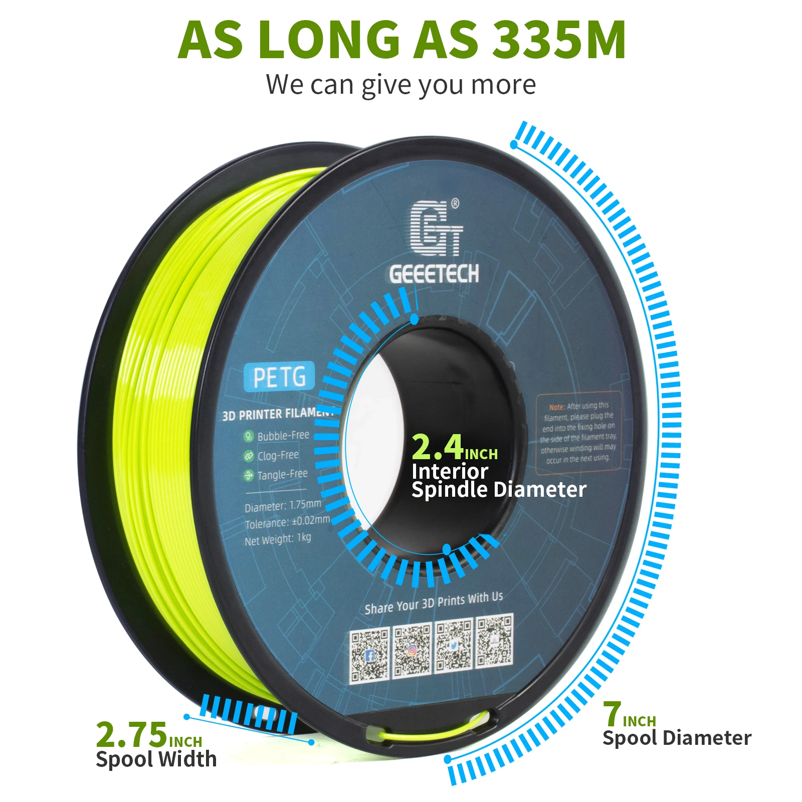 Geeetech 2 rolki filamentu PETG 1,75 mm +/-0,02 mm do drukarek 3D, kolorowy plastik, dostępne w lokalnych magazynach, kompatybilny z większością drukarek 3D FDM. — zdjęcie produktu 2