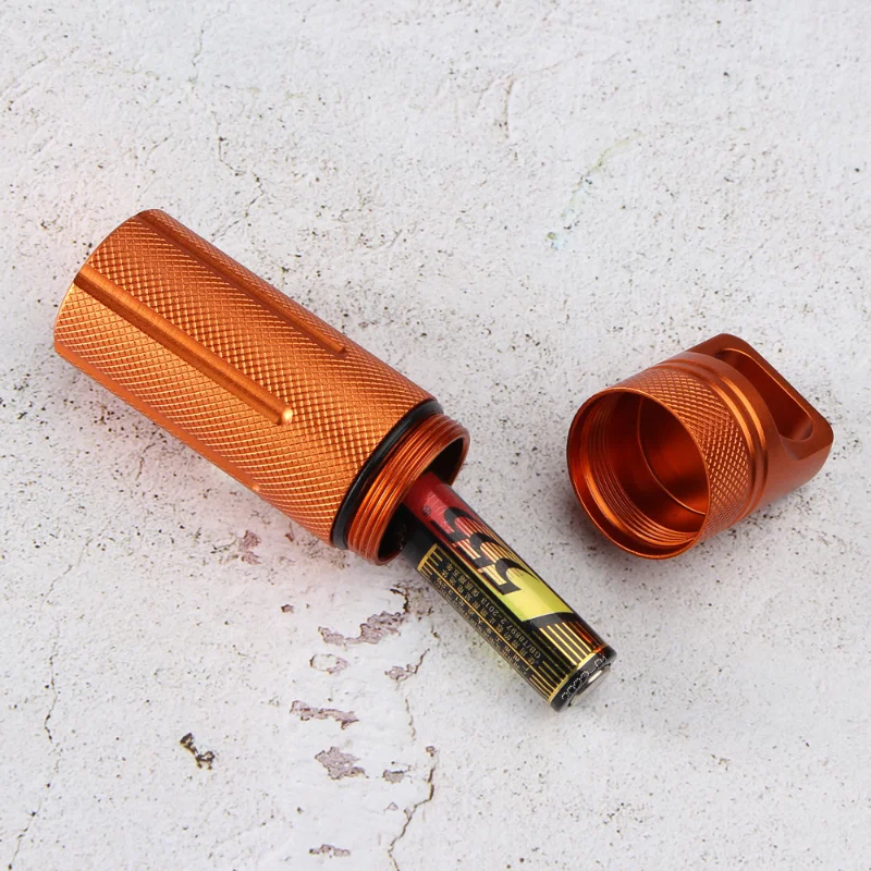 Aluminum Alloy Airtight Pill Container Bottle Portable Outdoor EDC Single Chamber Capsule Holder Waterproof Medicine Case Box