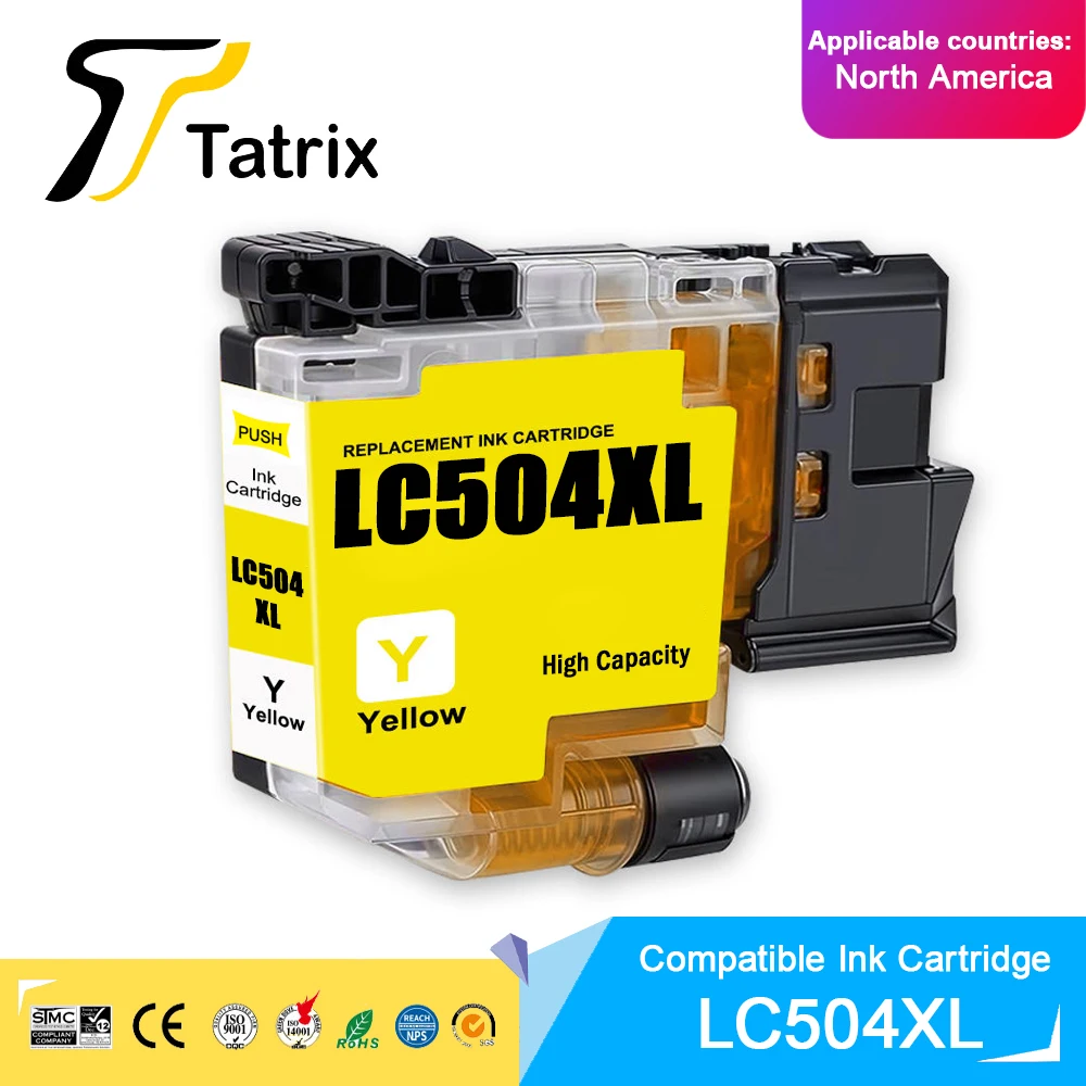 Tatrix High Capacity LC504XL LC-504XL Compatible Ink Cartridge For Brother MFC-J1355DW MFC-J1365DW MFC-J1367DW Printer