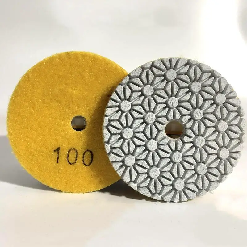 1 Stück 3 Zoll 4 Zoll Diamant-Nasspolierpads Granit Marmor Beton Stein Polierwerkzeuge Schleifscheiben Rad 30 # - 3000 # Ausdauer – Detail 10