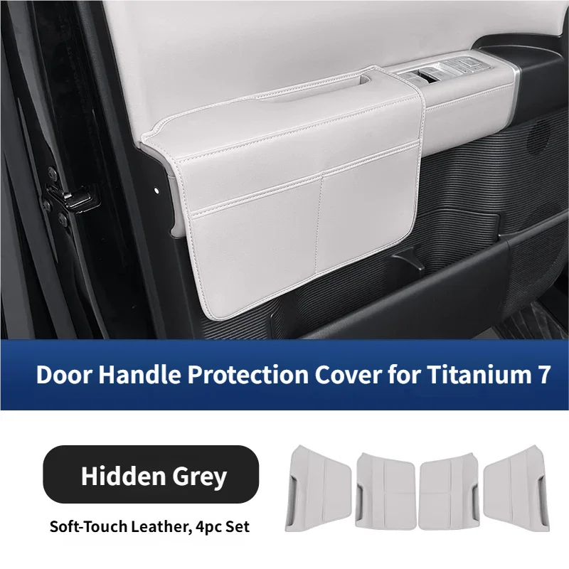 For BYD Leopard 7 Titanium 7 2025 2026 Door Handle Protective Cover Ddoor Armrest Protective Pad Interior Modification