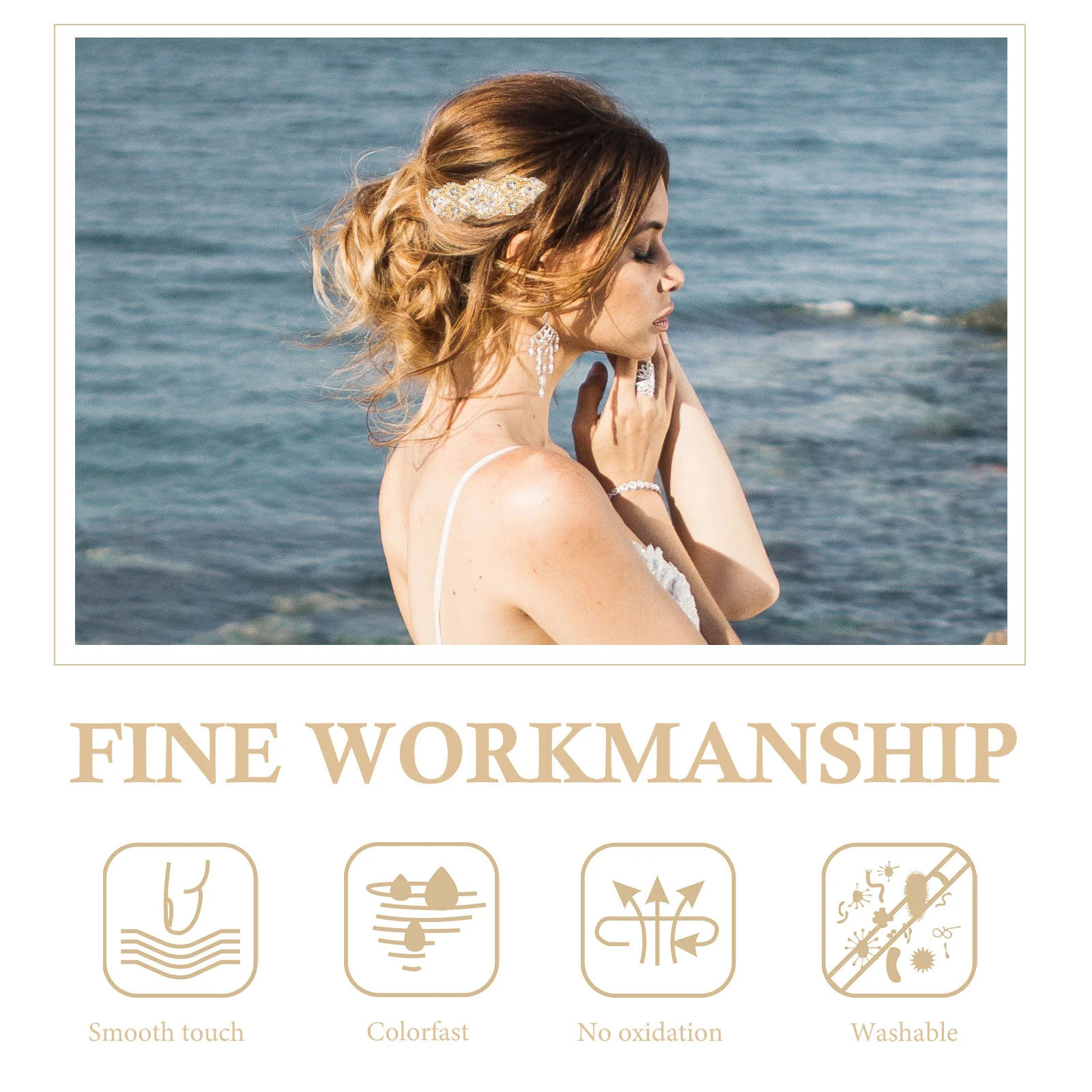 4 pezzi toppe con strass per cintura da sposa durevole pratico struttura robusta design unico artigianato fai da te applique con strass