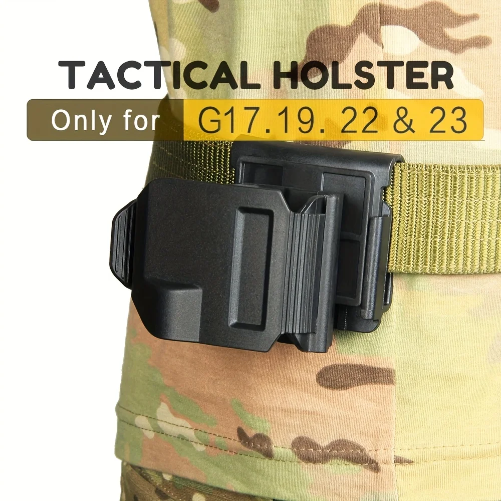 

360° Right-Handed MOLLE Gun Holster with Buckle Closure Ideal for Marue KSC for G17/18/19/22/23 Caliber Shooting Hunting Camping