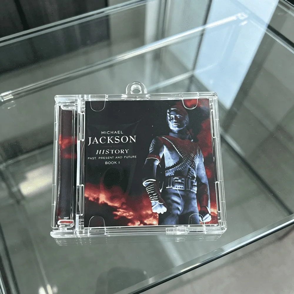Michael Jackson Merch Mini CD Album NFC Keychain, Handmade High Gloss Acrylic Pendant Charm - view 6