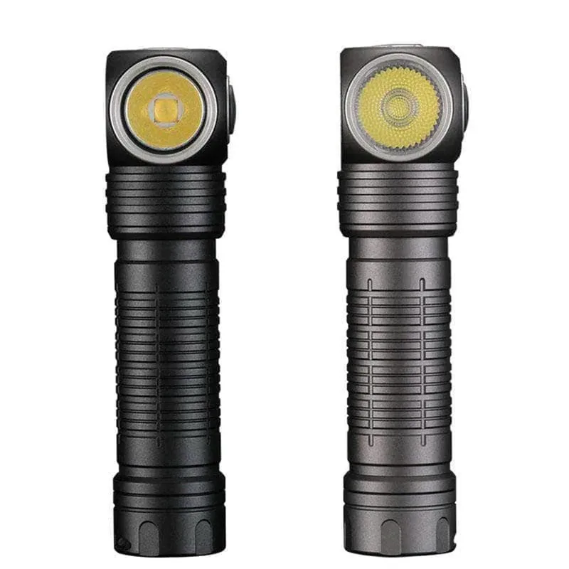 Skilhunt H300 Flashlight / Headlamp, 2500 Lumens, 18650 Battery, with Red/Blue Signal Light, New UDOC Reflector, Magnetic Tail