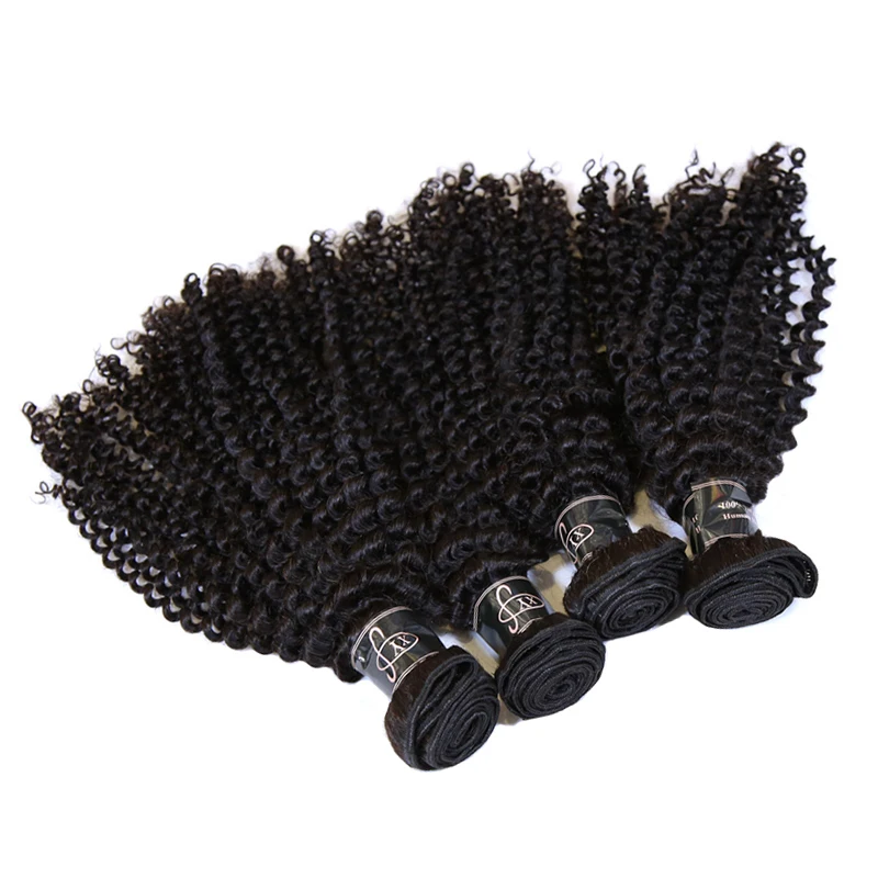 Pacotes profundos de cabelo humano encaracolado, extensões de cabelo, Tecelagem de cabelo encaracolado com cabelo macio End Bundles Deal, Brazilian Hair Weave Bundle