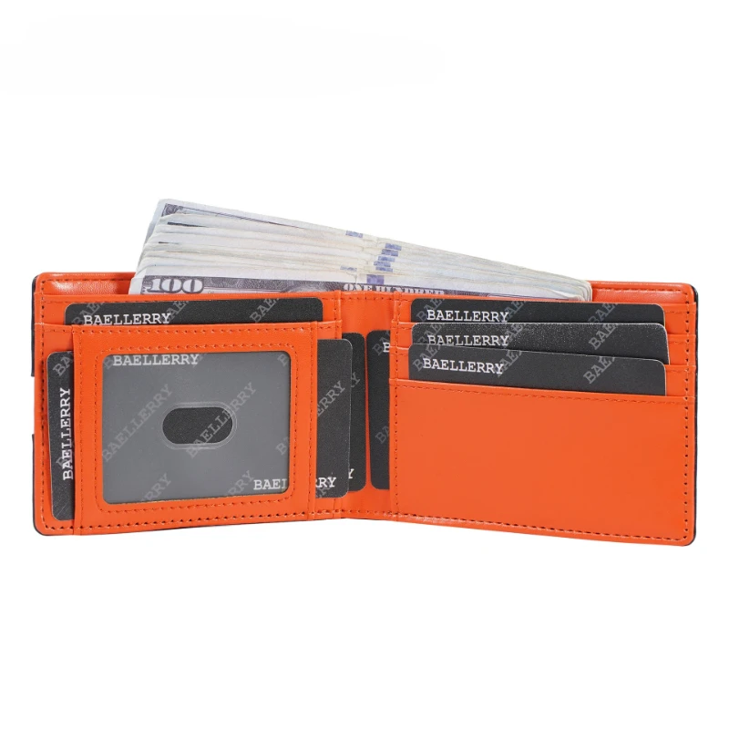 New Carbon Fiber Mens Wallet Thin Credit Card Case Multiple Card Slots ID Holder Business Card Organizer PU Leather