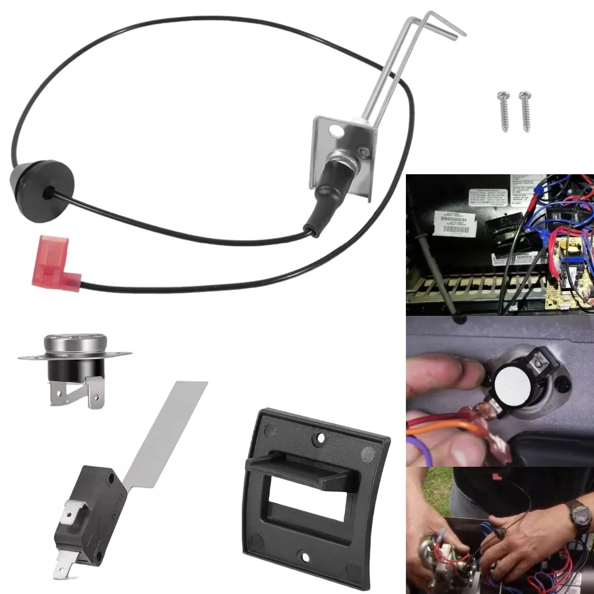 TM 33082 Sail Switch with Bracket & 31091 Limit Switch & 35100 Electrode for Dometic/Atwood/Hydro Flame RV Furnace