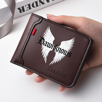 High-End Slim Design Elegant Mini Double-Fold Men's Wallet Simple Short Credit Card Holder
