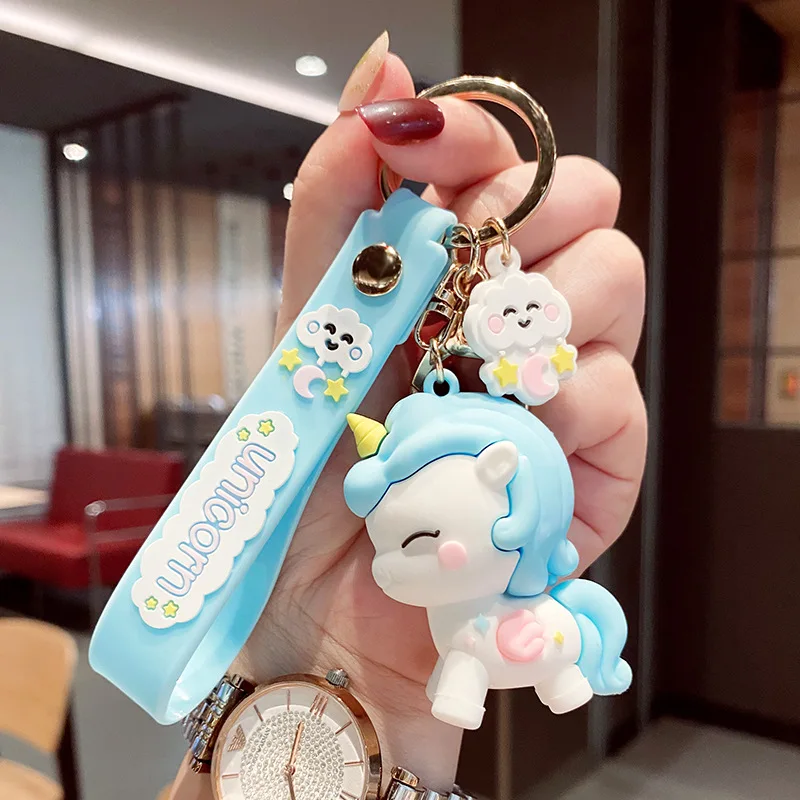 

Cartoon Cute Anime Doll Key Chains Unicorn Doll Car Keychains Bag Pendant Fashion Car Accessories Key Chain Gift for Children