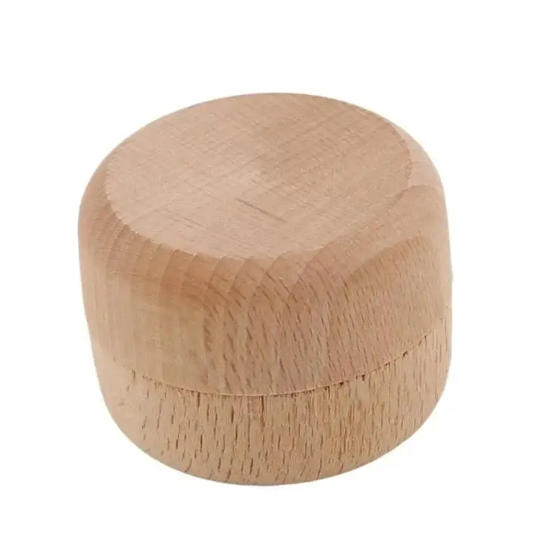 Storage Case Wooden Box Collections Travel Practical Handmade Gift Wood Round Case with Lid Round