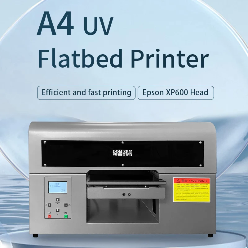 High Quality A4 Automatic Digital UV Ink Flatbed Printer with XP600 Head 1400dpi Resolution for Flat Material