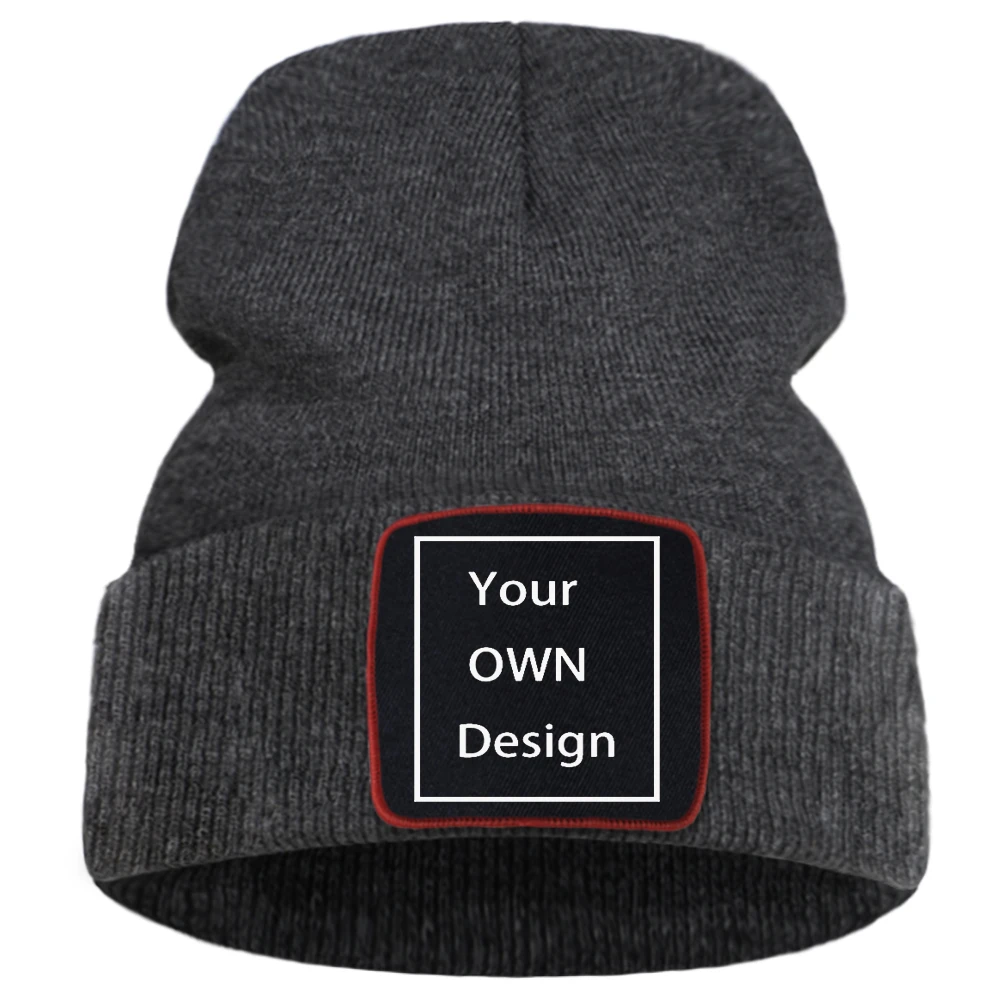 Hat customized LOGO Printing Warm Fashion Women Winter Knit Hats Outdoor Casual Unisex Autumn Hat Warm Fashion Beanie