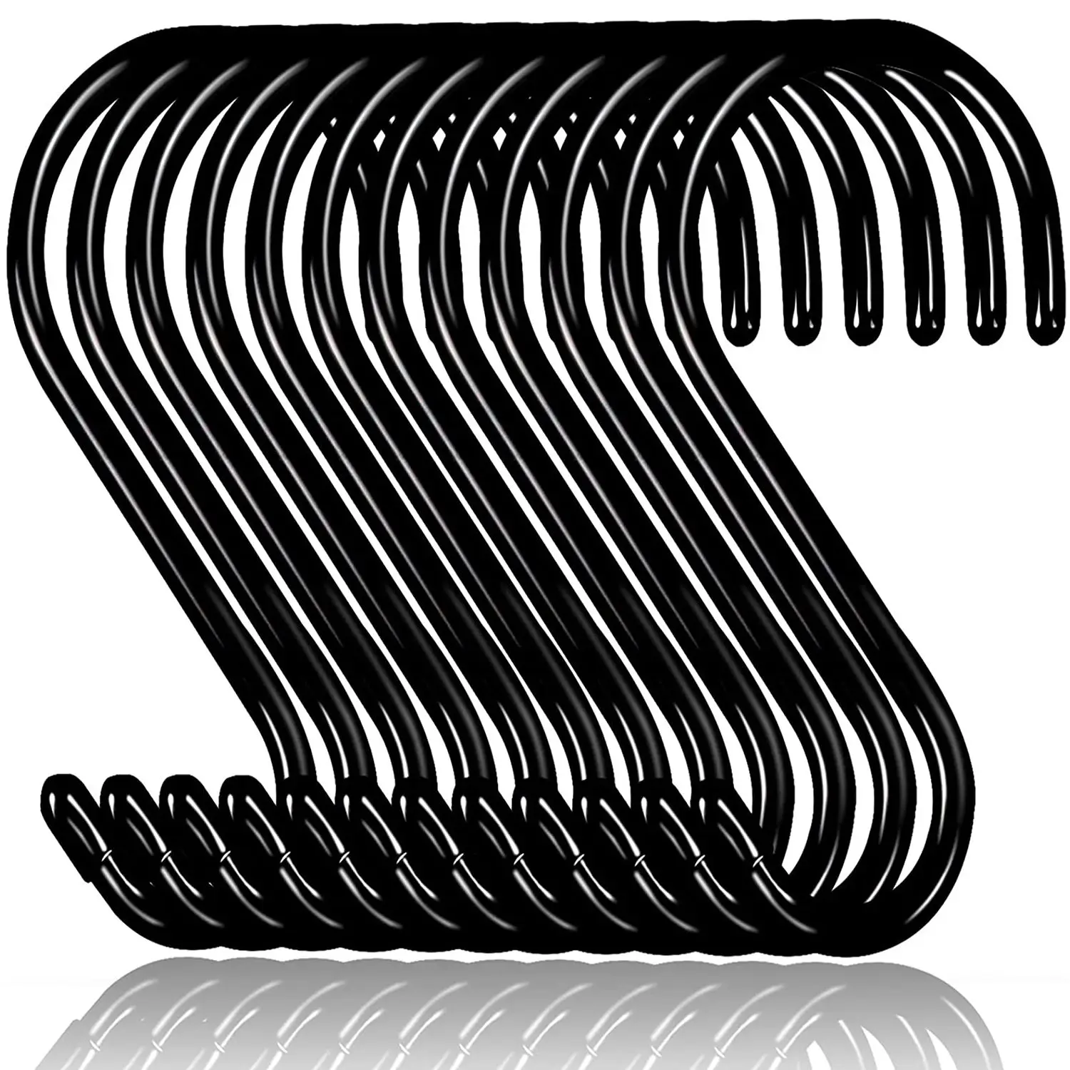 

12 Pack 6 Inch Large Heavy Duty S Hooks for Hanging Non Slip Rubber Coated S Hooks Steel Metal Hooks for Hanging