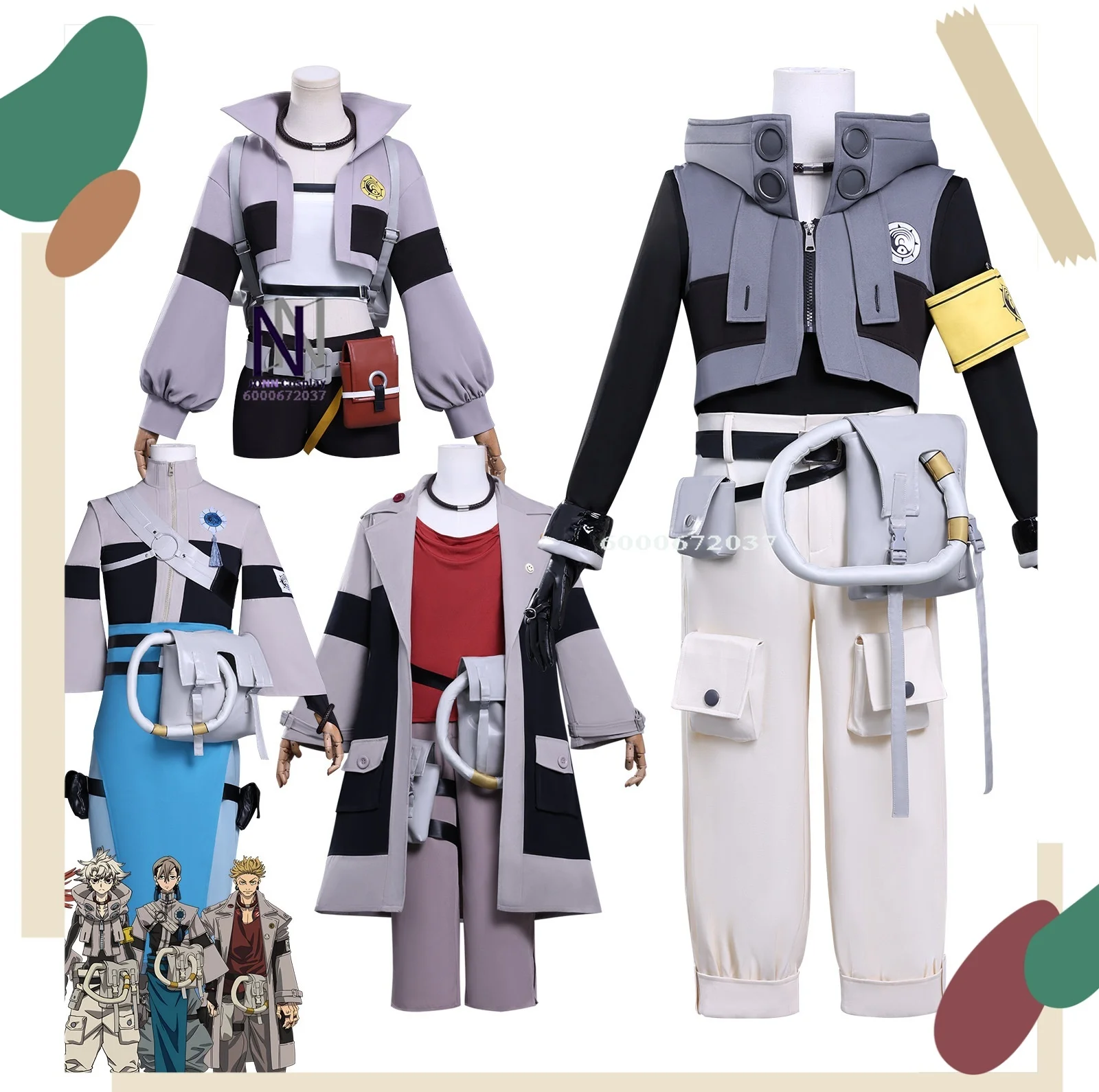 

Rude Zanka Li You Enji Two-Dimensional Anime Characters Cosplay Costume Complete Set Role-play with Identical Outfits for Adult