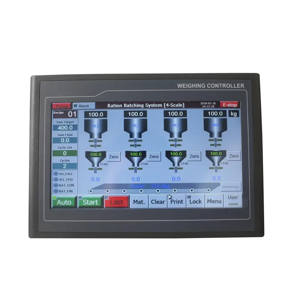 Four-Scale TFT-Touch Ration Batching Controller BST106-M10(FB)