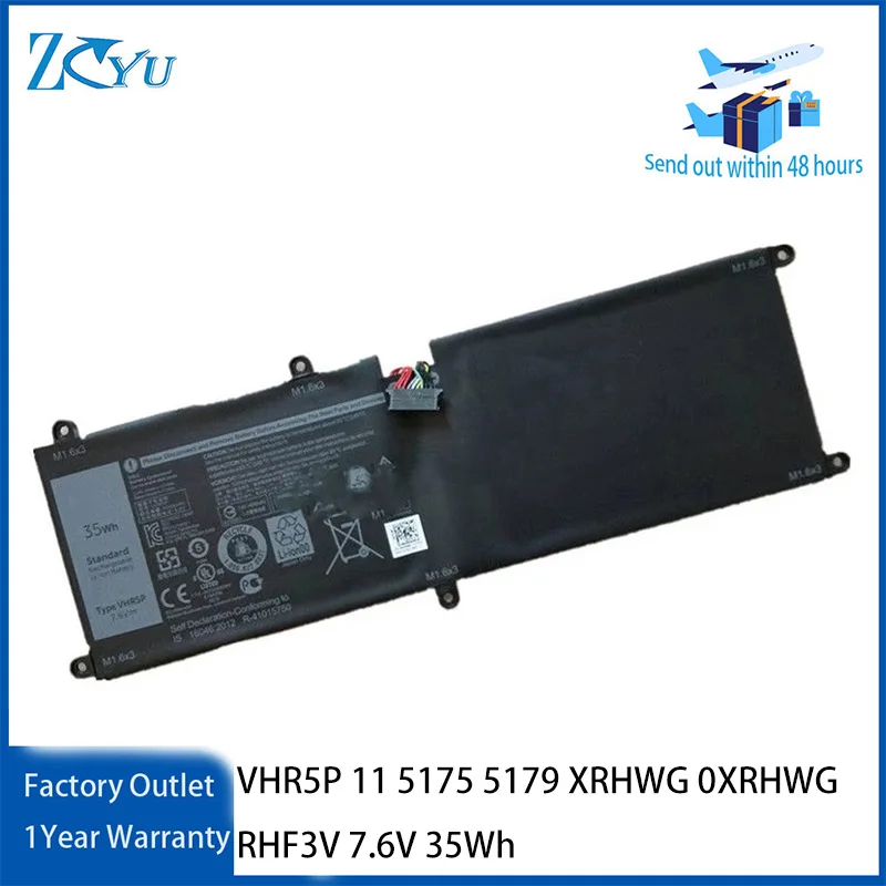 VHR5P Laptop Battery for Dell Latitude 11 5175 5179 Tablet XRHWG 0XRHWG RHF3V 7.6V 35Wh
